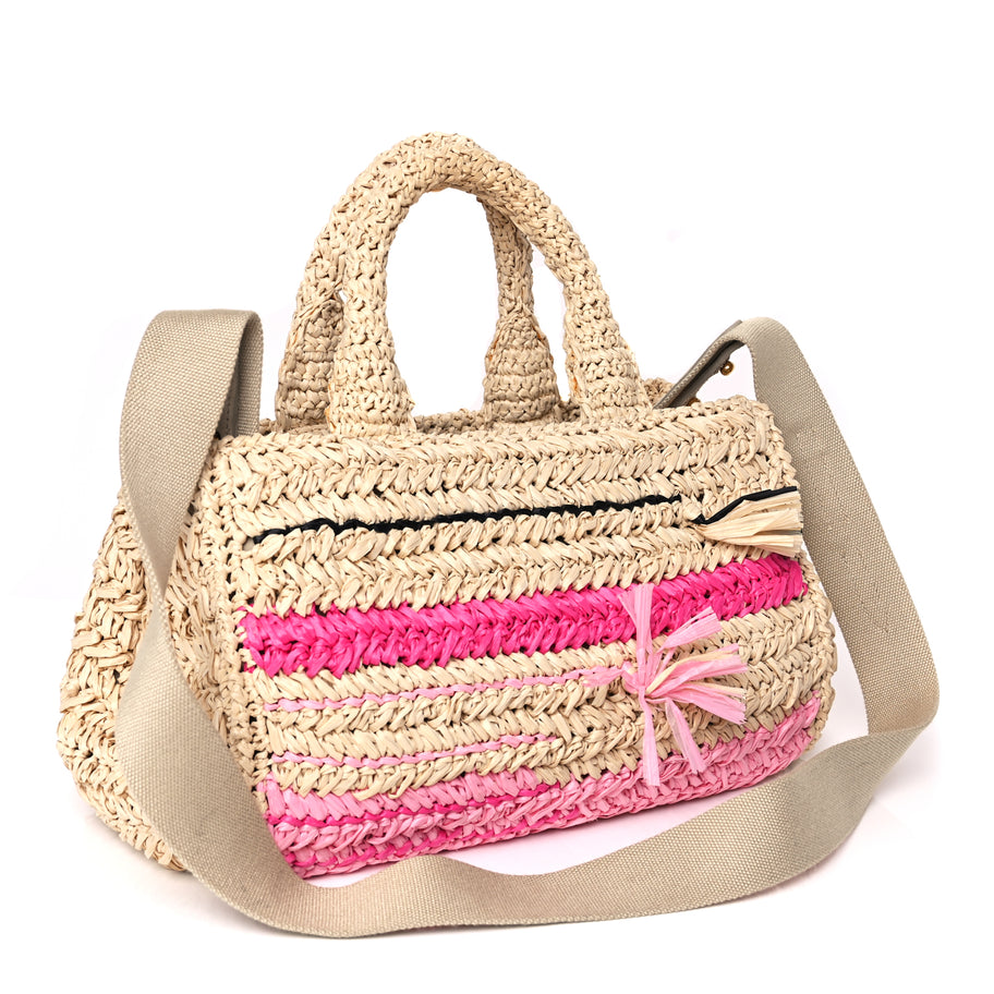 Prada Raffia Small Canapa Tote Naturale Image 2