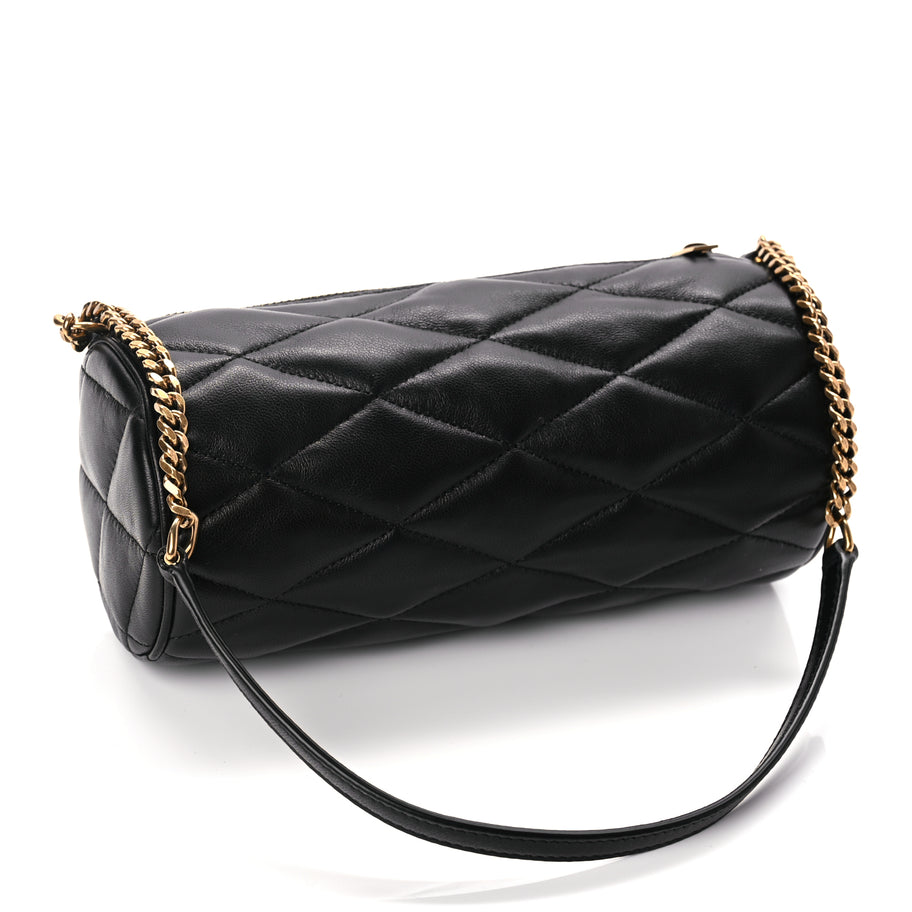 Saint Laurent Lambskin Monogram Mini Sade Tube Bag Black Image 2