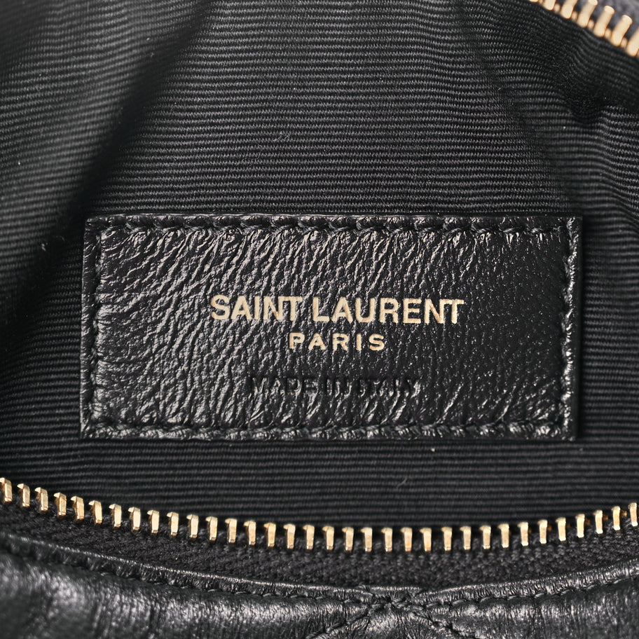 Saint Laurent Lambskin Monogram Mini Sade Tube Bag Black Image 5
