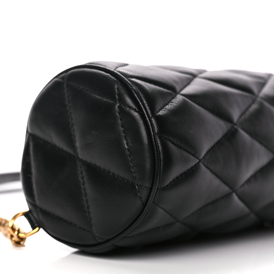 Saint Laurent Lambskin Monogram Mini Sade Tube Bag Black Image 8
