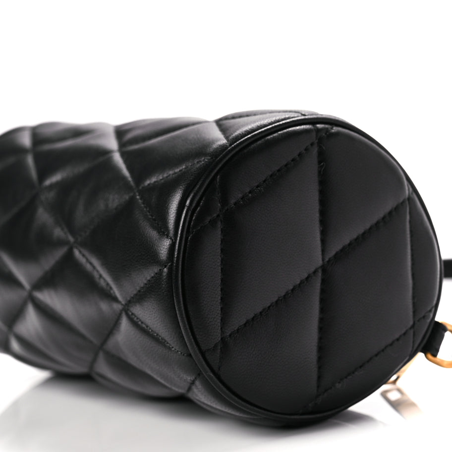 Saint Laurent Lambskin Monogram Mini Sade Tube Bag Black Image 9