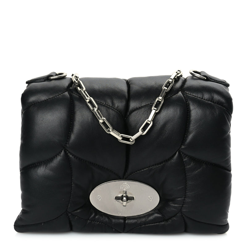  Mulberry Nappa Pillow Quilted Little Softie Bag Black