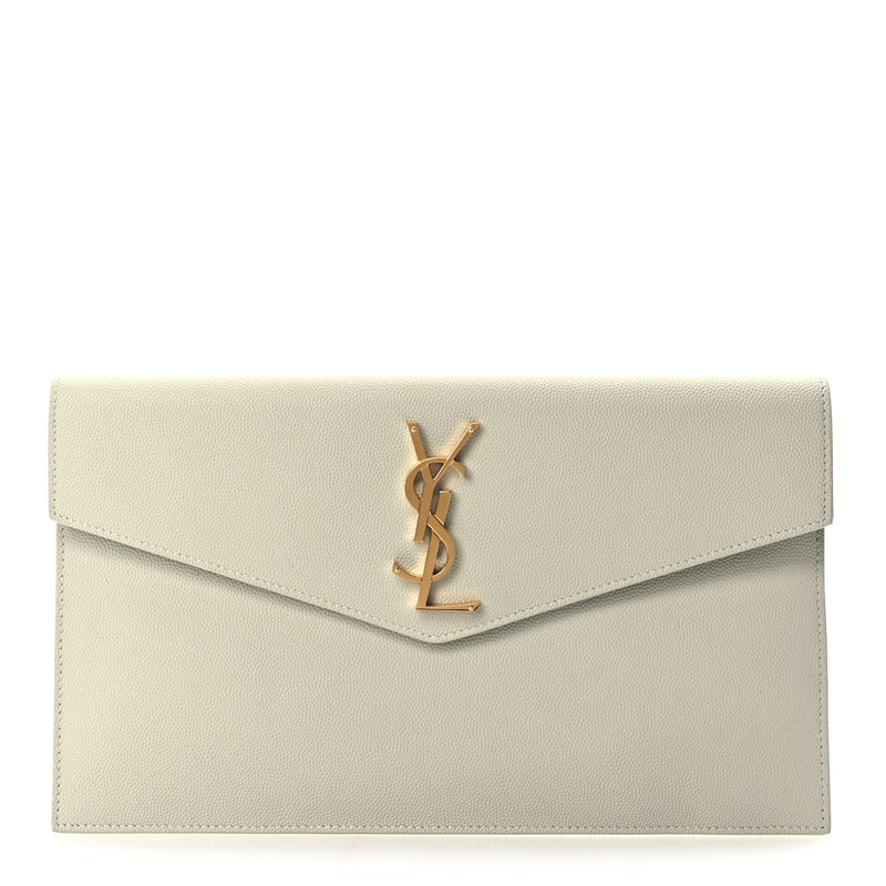  Saint Laurent Grain De Poudre Uptown Pouch Crema Soft