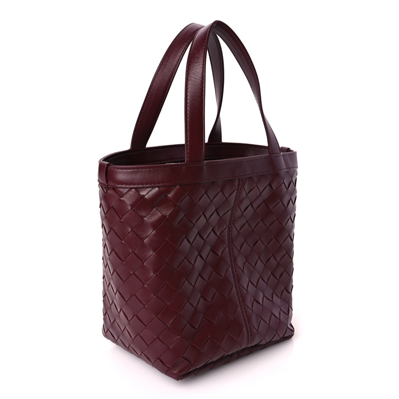  Bottega Veneta Nappa Intrecciato Small Flip Flap Tote Barolo