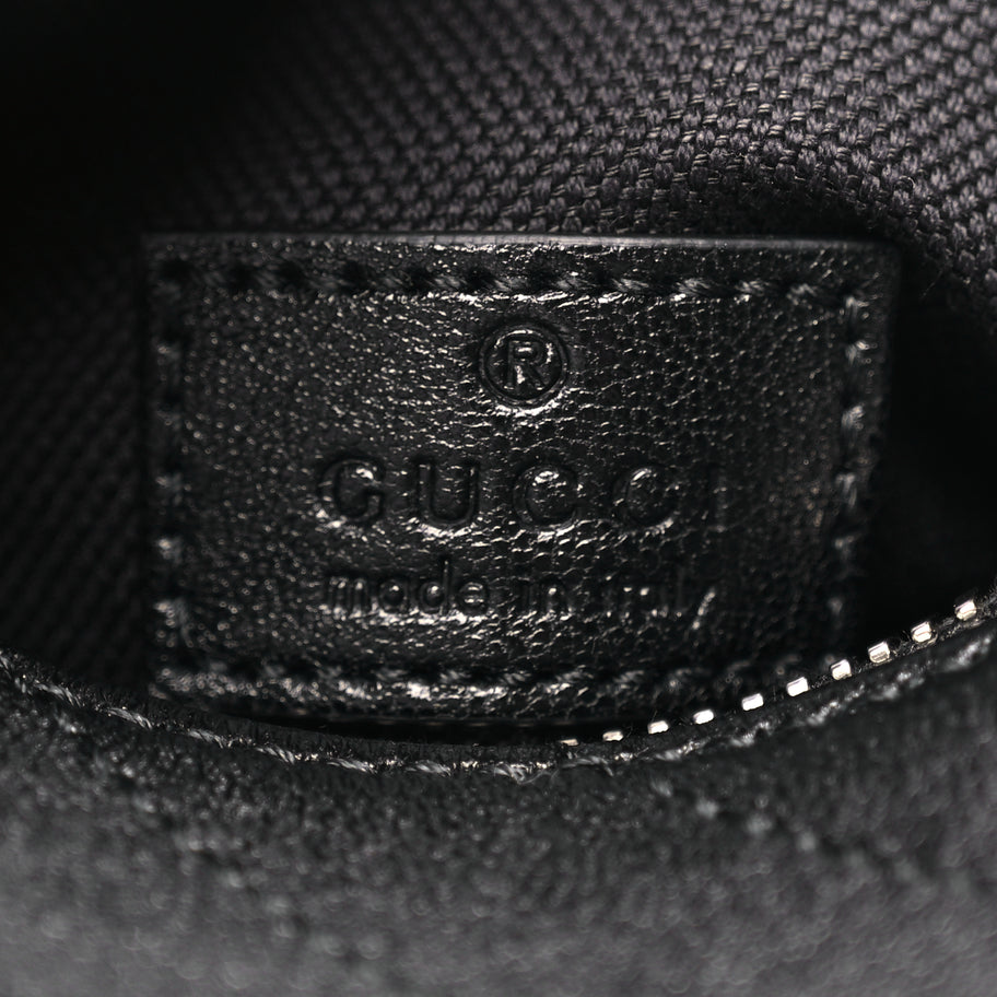 Gucci Sakai Be Green Calfskin Diagonal Stitched Mini Blondie Barrel Shoulder Bag Black Image 5