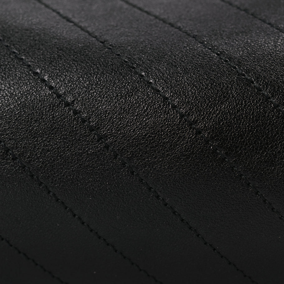 Gucci Sakai Be Green Calfskin Diagonal Stitched Mini Blondie Barrel Shoulder Bag Black Image 6