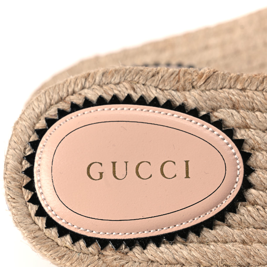 Gucci Canvas Interlocking G Damita Espadrille Sandals 38 Blondie Cognac Image 8