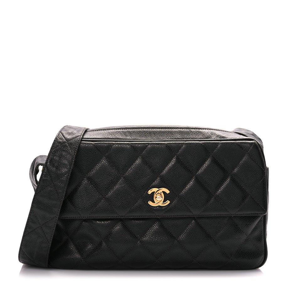 Chanel Caviar Quilted Flap Shoulder Bag Black Image 1