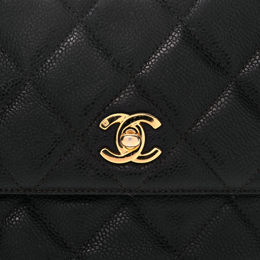 Chanel Caviar Quilted Flap Shoulder Bag Black Image 7