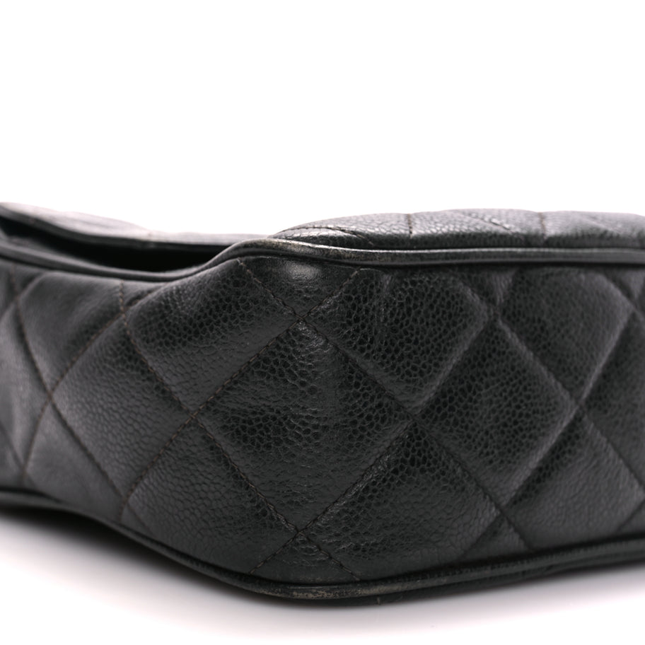 Chanel Caviar Quilted Flap Shoulder Bag Black Image 8