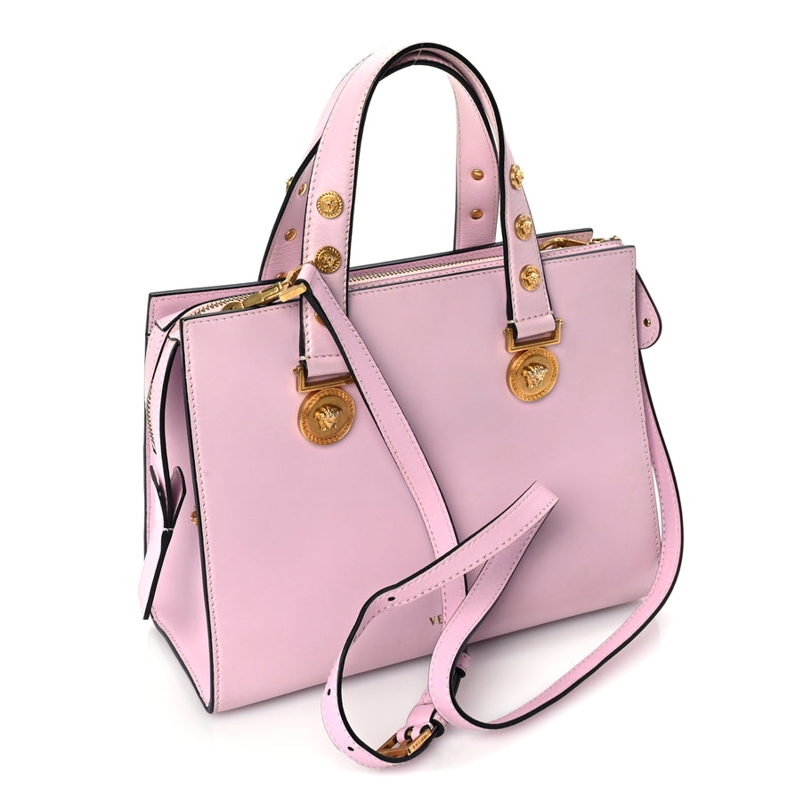 Versace Calfskin Medusa Stud Tribute Tote  Pink Image 2