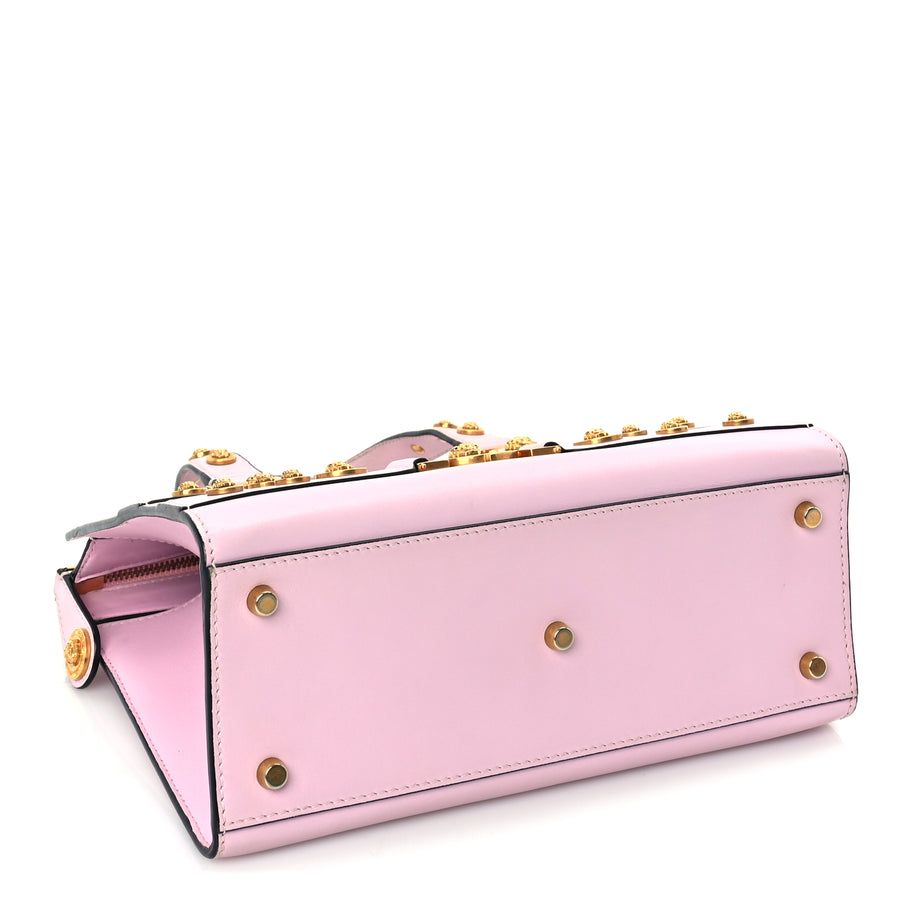 Versace Calfskin Medusa Stud Tribute Tote  Pink Image 3