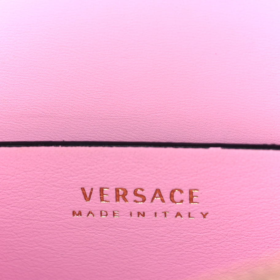 Versace Calfskin Medusa Stud Tribute Tote  Pink Image 5