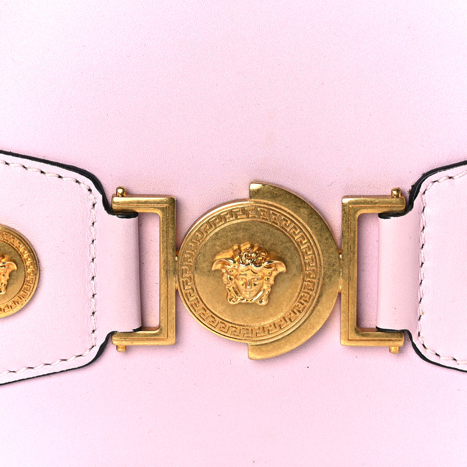 Versace Calfskin Medusa Stud Tribute Tote  Pink Image 6