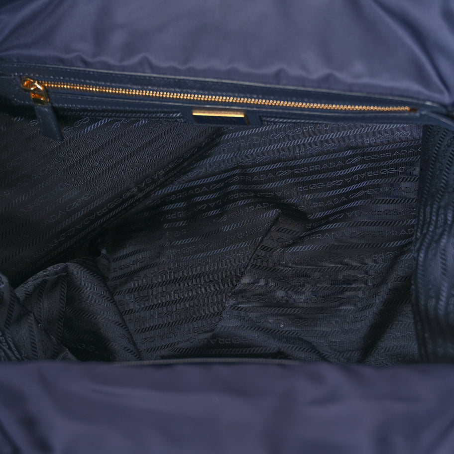 Prada Re-Nylon Saffiano Large Tote Baltico Image 4