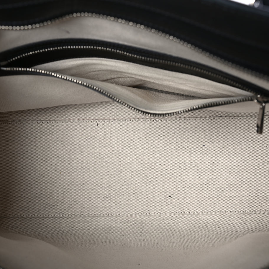 Gucci Calfskin GG Tennis Embossed Tote Bag Black Image 4