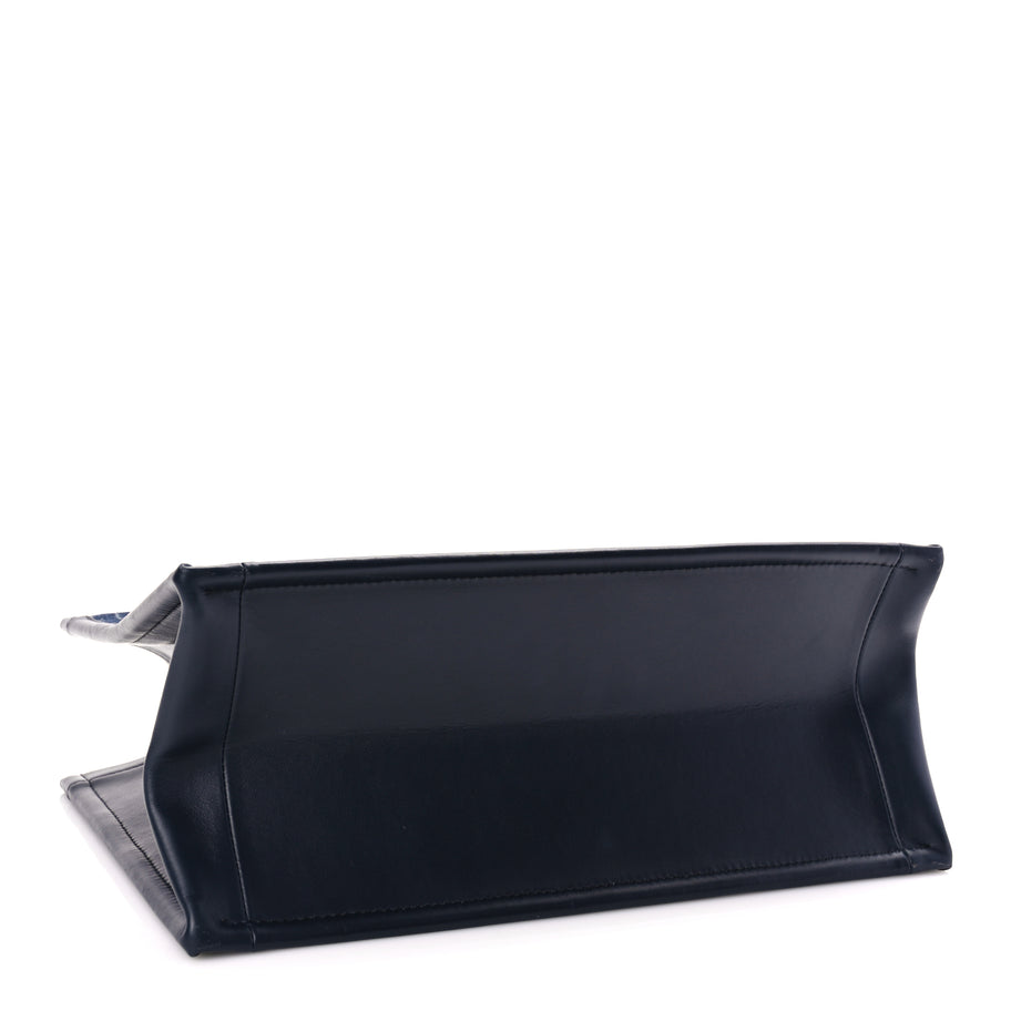 Christian Dior Canvas Calfskin Embroided Medium Miss Dior All Over Book Tote  Denim Multicolor Image 3