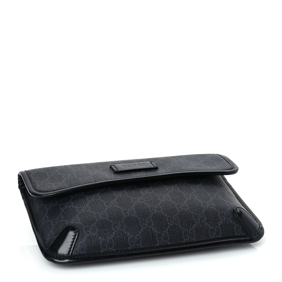 Gucci GG Supreme Monogram Web Slim Belt Bag Black Grey Image 3