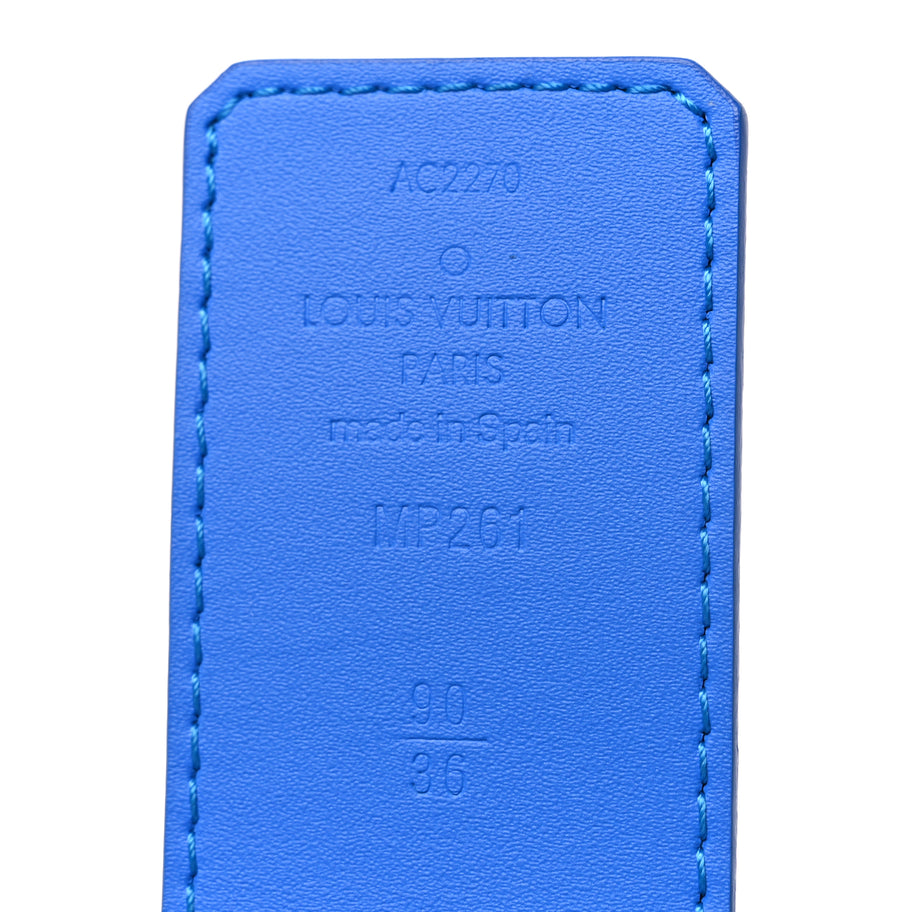 Louis Vuitton Monogram Clouds 40mm LV Initiales Belt 90 36 Blue Image 3