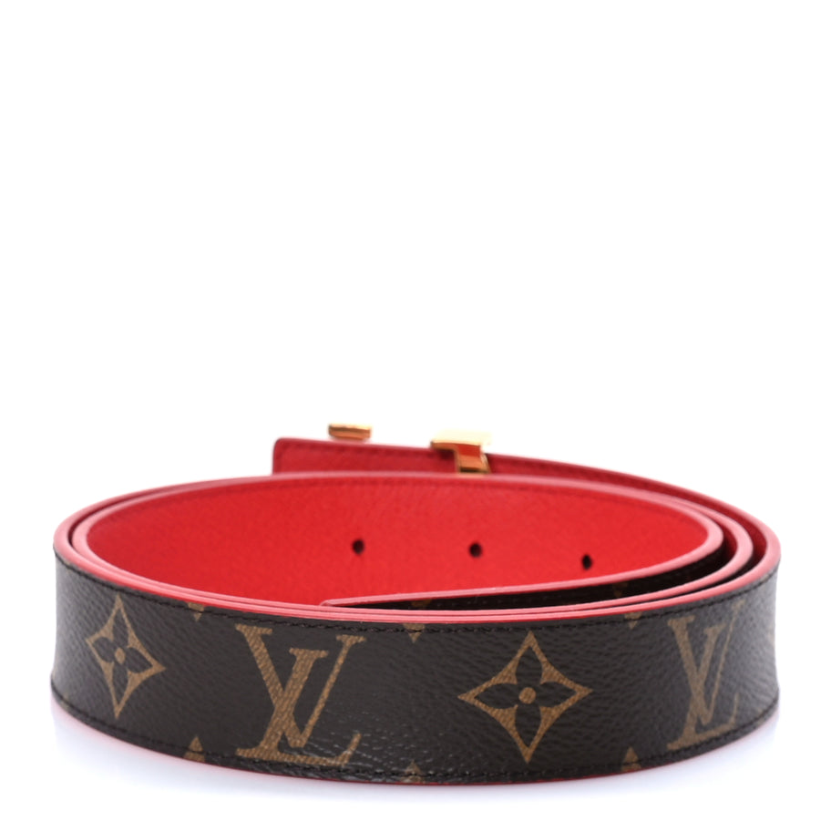 Louis Vuitton Calfskin Monogram 30mm LV Initiales Reversible Belt 85 34 Brown Image 2