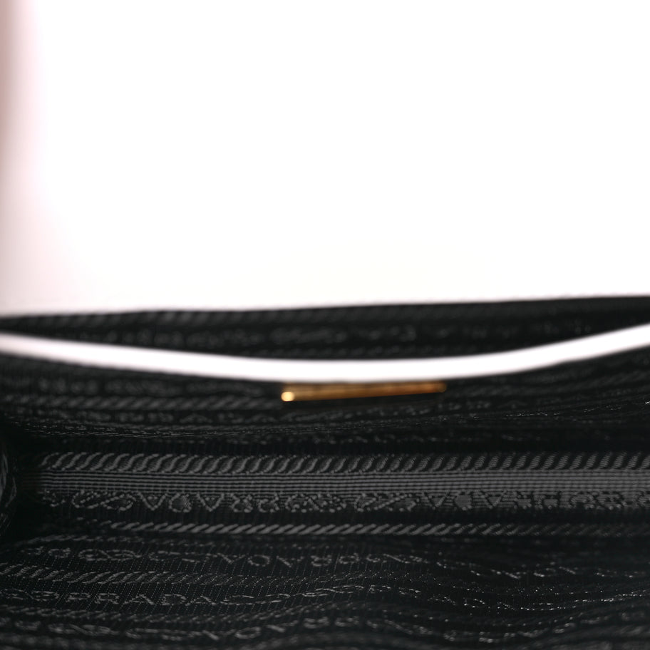 Prada Saffiano Chain Shoulder Bag  White Image 4