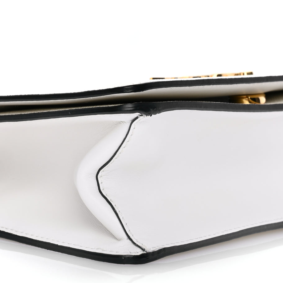 Prada Saffiano Chain Shoulder Bag  White Image 7