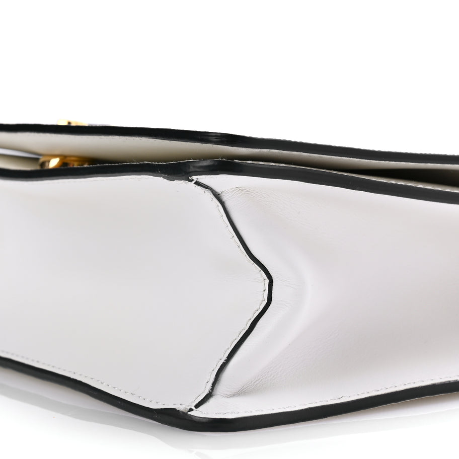 Prada Saffiano Chain Shoulder Bag  White Image 8