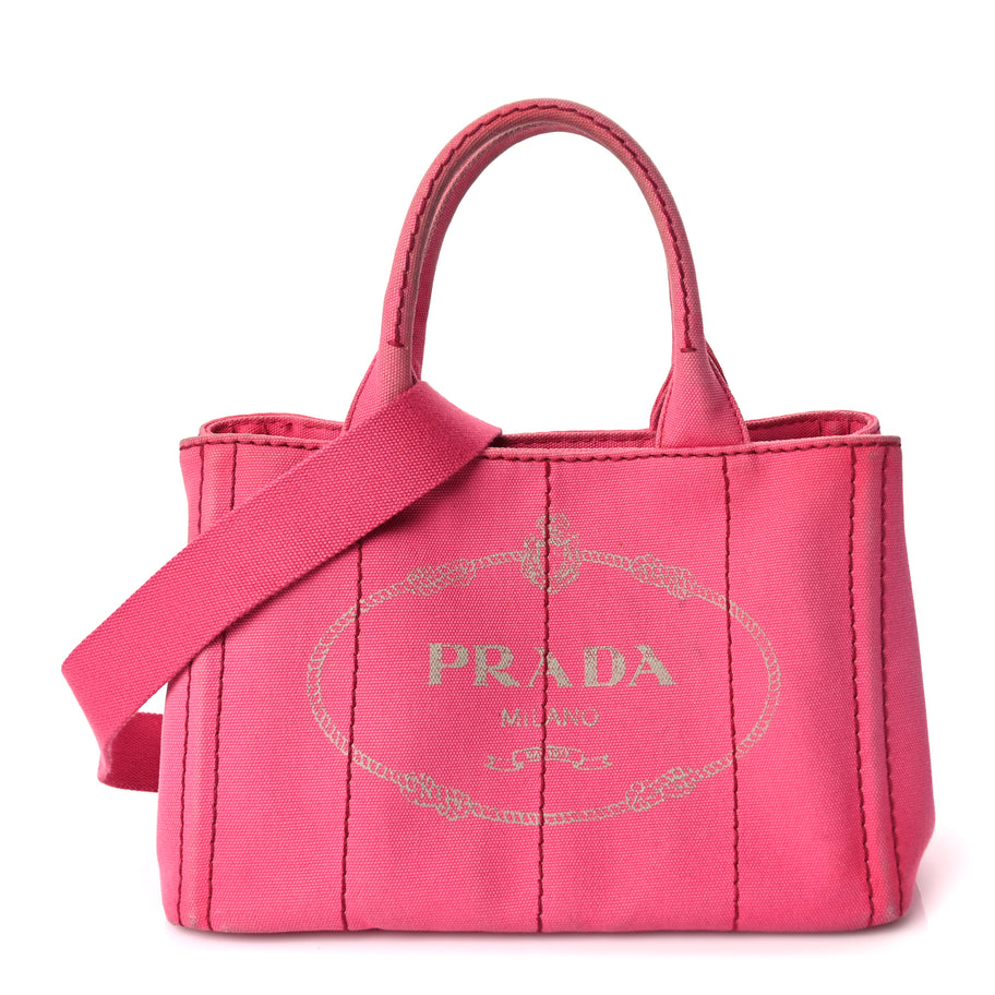 Prada Canapa Small Logo Tote Peonia Peonia Image 1