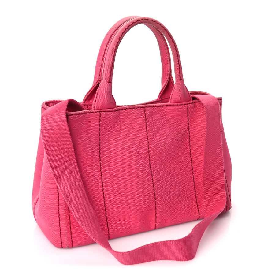 Prada Canapa Small Logo Tote Peonia Peonia Image 2