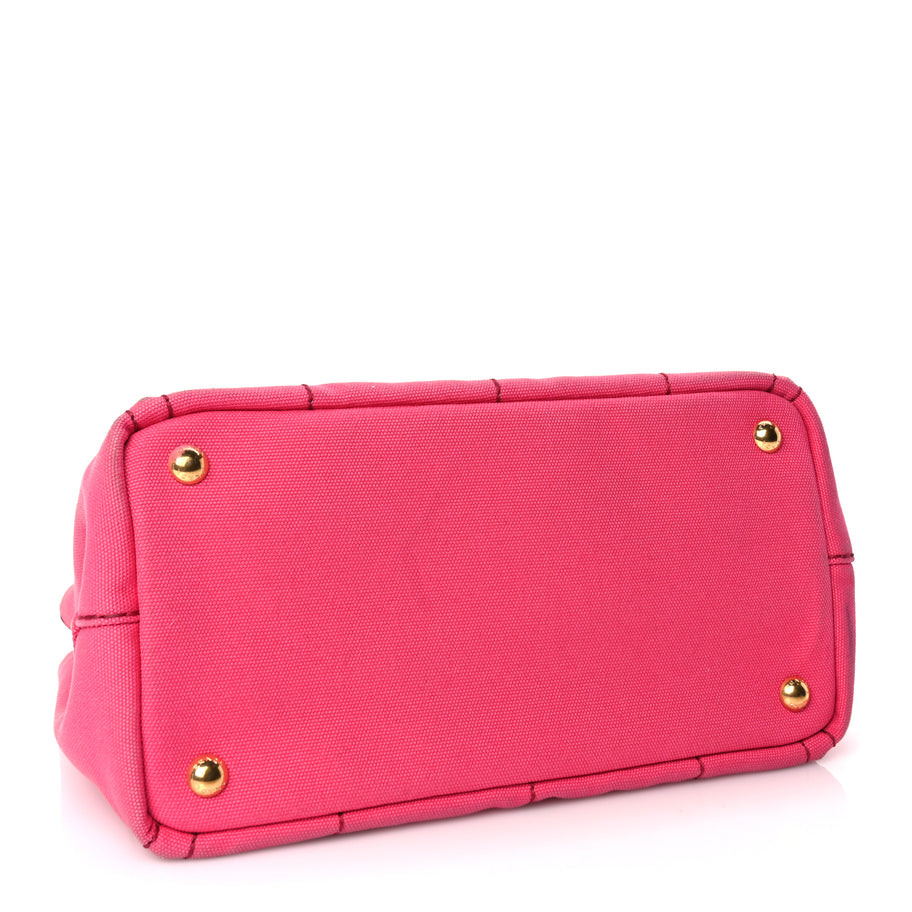 Prada Canapa Small Logo Tote Peonia Peonia Image 3