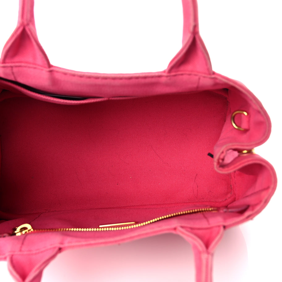 Prada Canapa Small Logo Tote Peonia Peonia Image 4