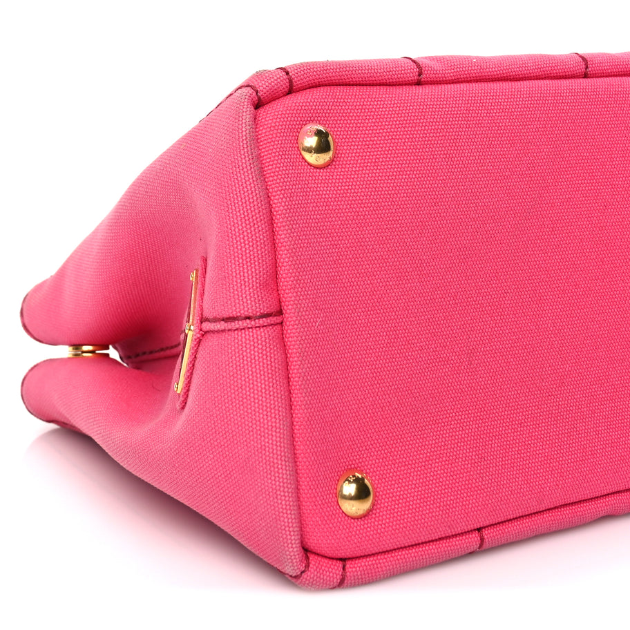 Prada Canapa Small Logo Tote Peonia Peonia Image 7