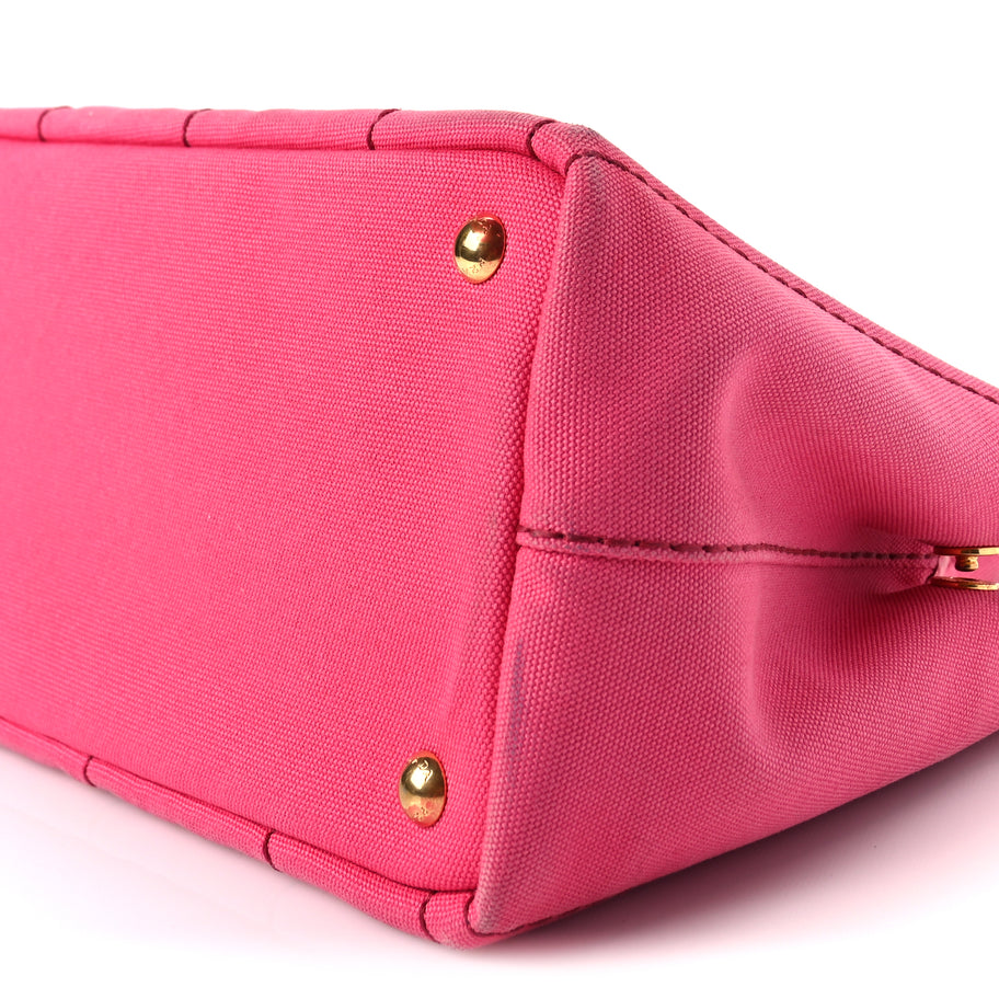 Prada Canapa Small Logo Tote Peonia Peonia Image 8