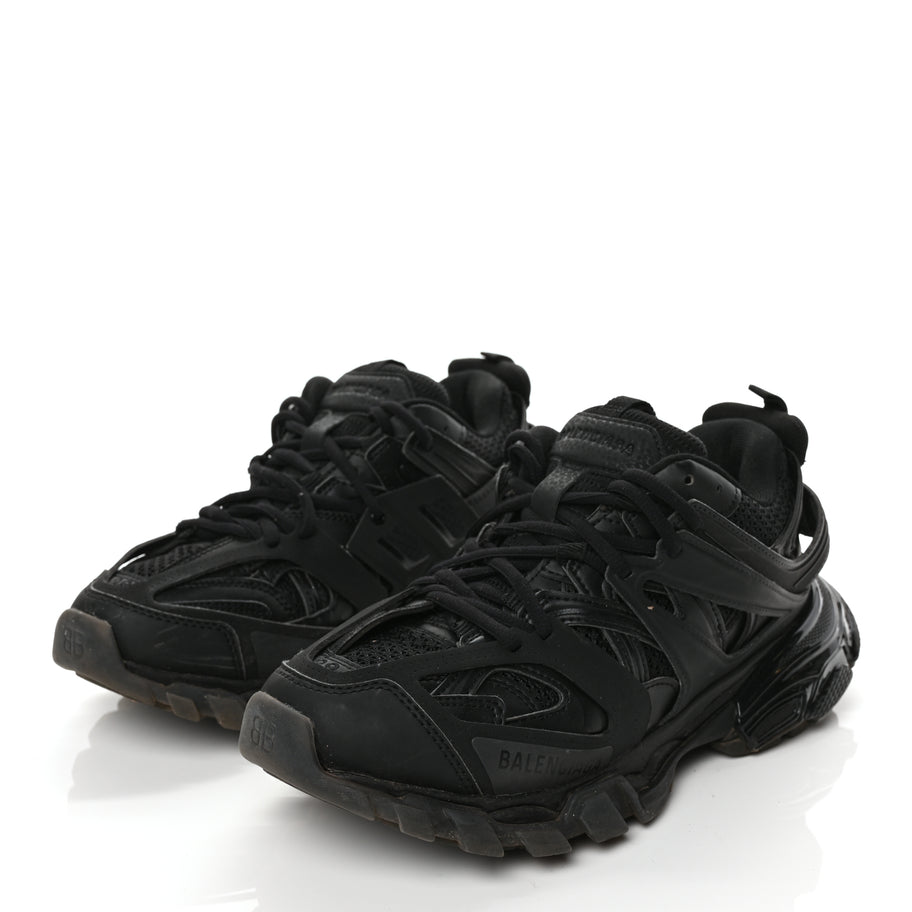 Balenciaga Mesh Nylon Track Sneakers 39 Black Image 4