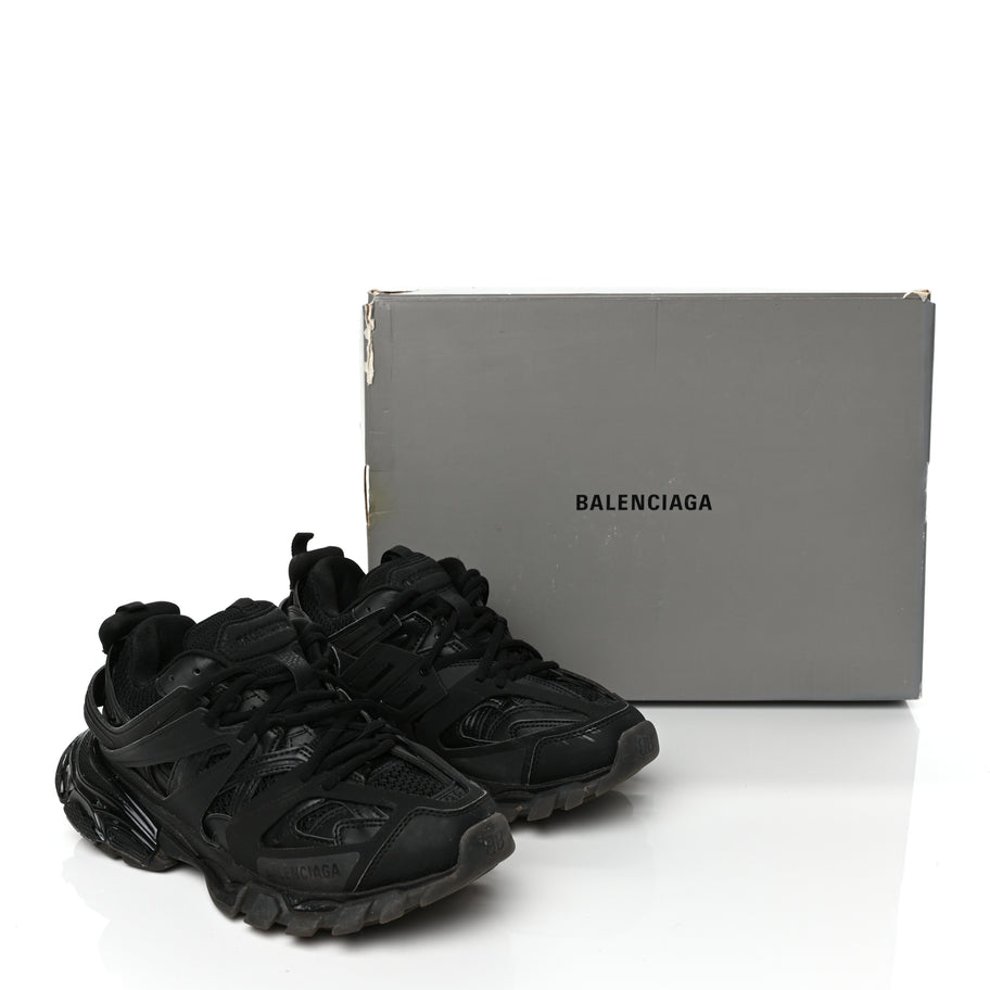 Balenciaga Mesh Nylon Track Sneakers 39 Black Image 11