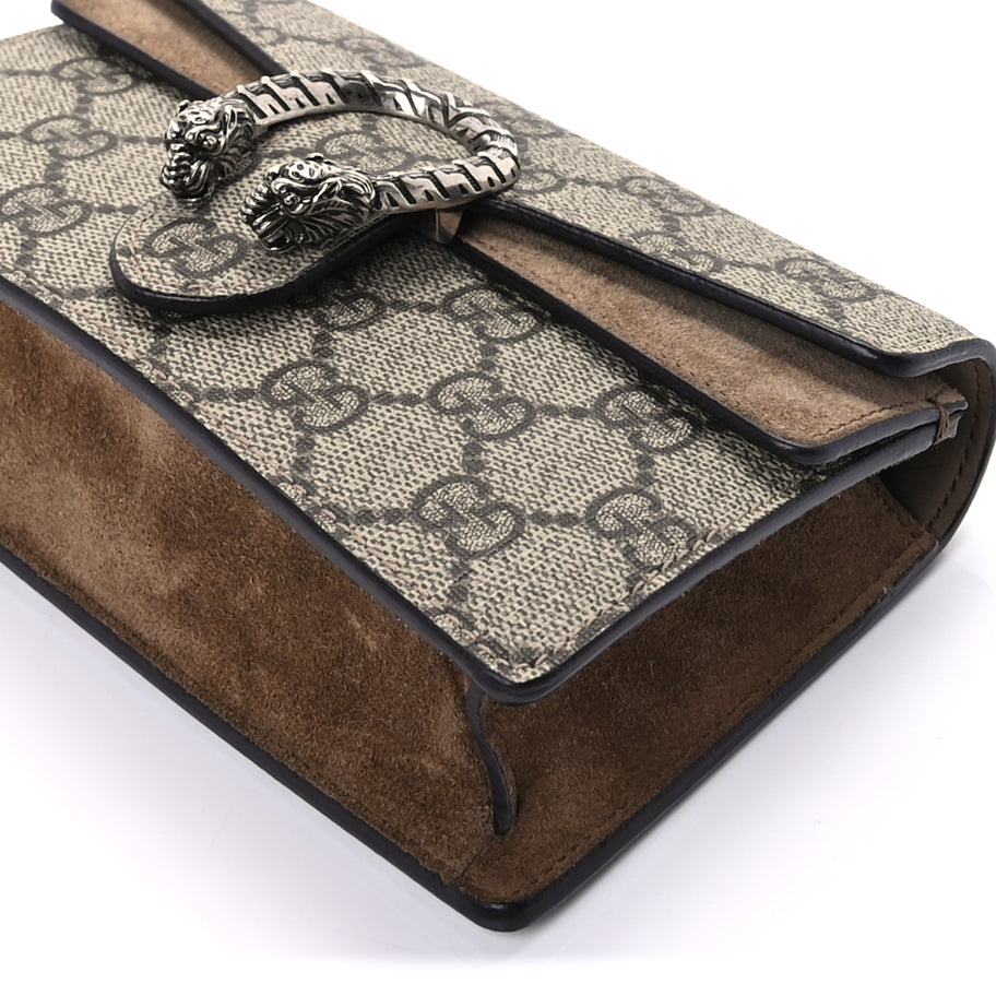 Gucci GG Supreme Monogram Super Mini Dionysus Shoulder Bag  Taupe Image 7