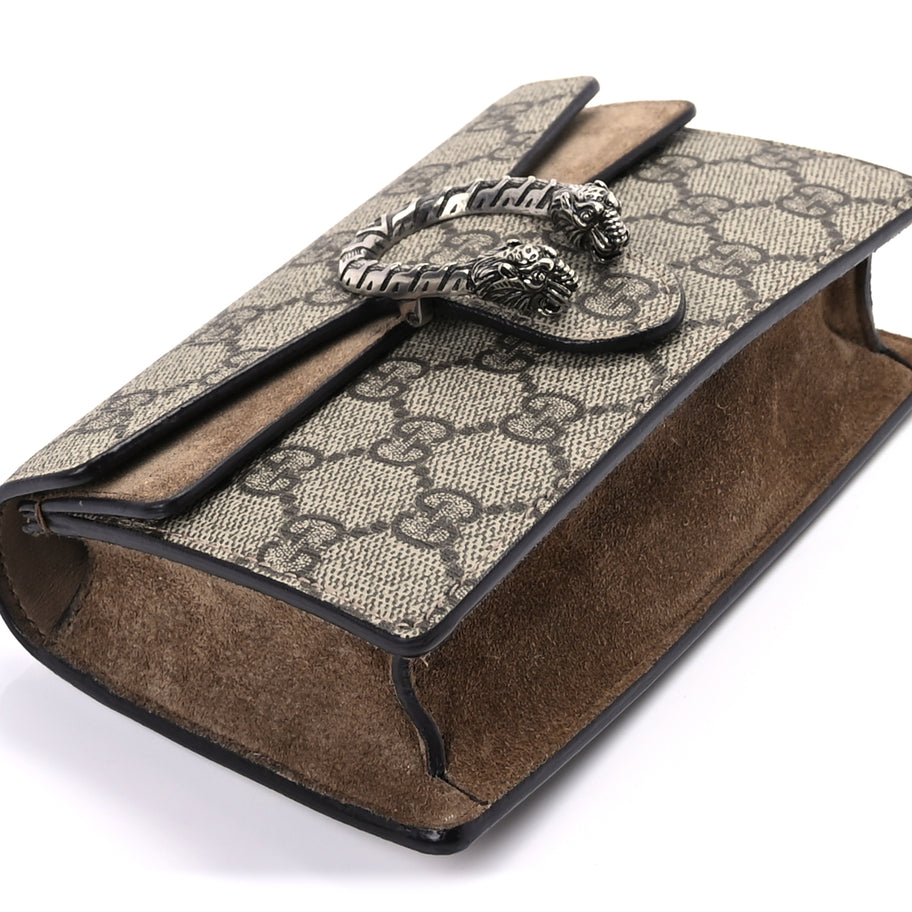 Gucci GG Supreme Monogram Super Mini Dionysus Shoulder Bag  Taupe Image 8