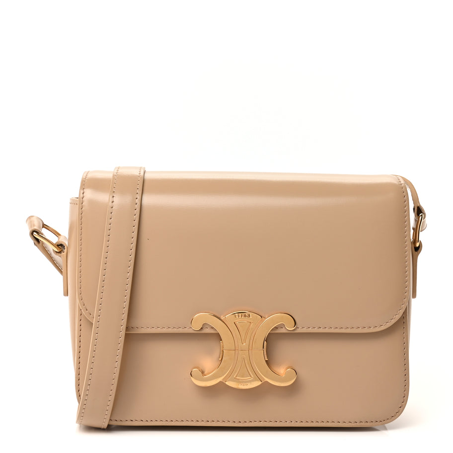 Celine Shiny Calfskin Teen Triomphe  Nude Image 1