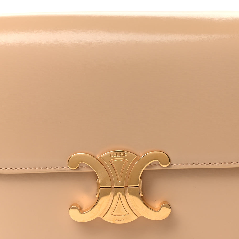 Celine Shiny Calfskin Teen Triomphe  Nude Image 7