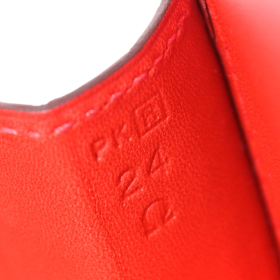 Hermes Shiny Niloticus Crocodile Jige Elan 29 Bougainvillea Image 7