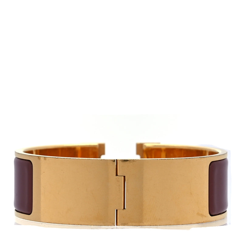  Hermes Enamel Wide Clic Clac H Bracelet PM China Red China Red