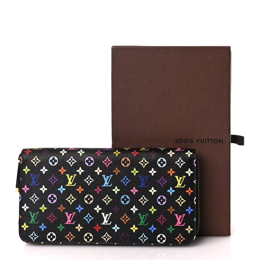 Louis Vuitton Monogram Multicolor Zippy Wallet Black Grenade Image 8