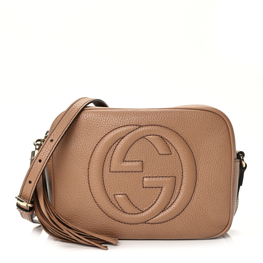 Gucci Pebbled Calfskin Small Soho Disco Bag Camelia Image 1