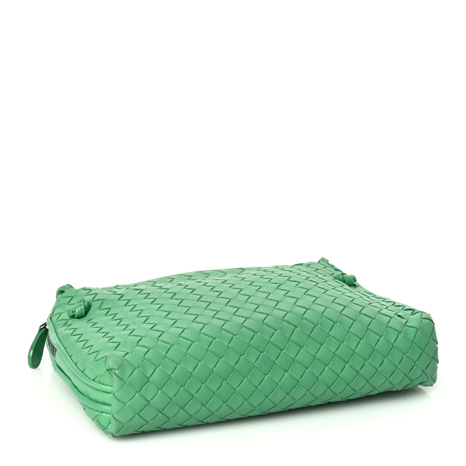 Bottega Veneta Nappa Intrecciato Nodini Crossbody Messenger Green Image 3