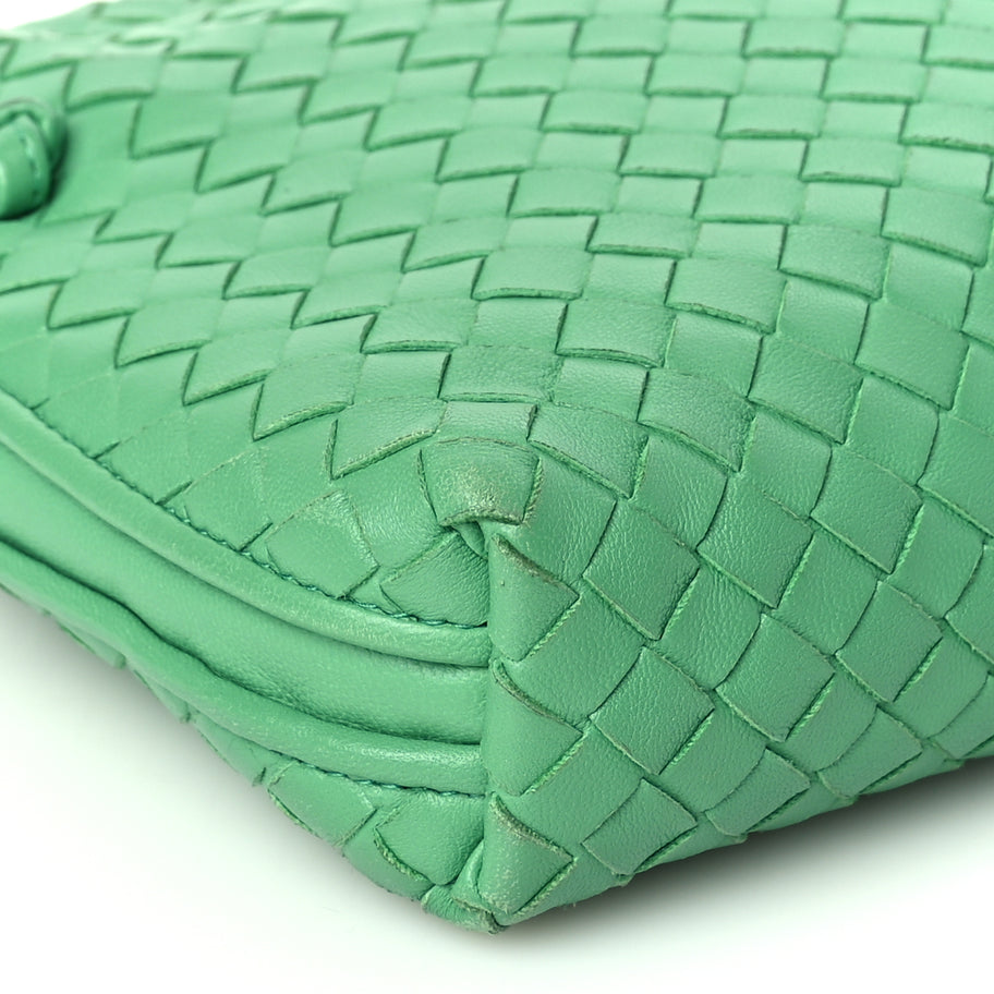 Bottega Veneta Nappa Intrecciato Nodini Crossbody Messenger Green Image 7