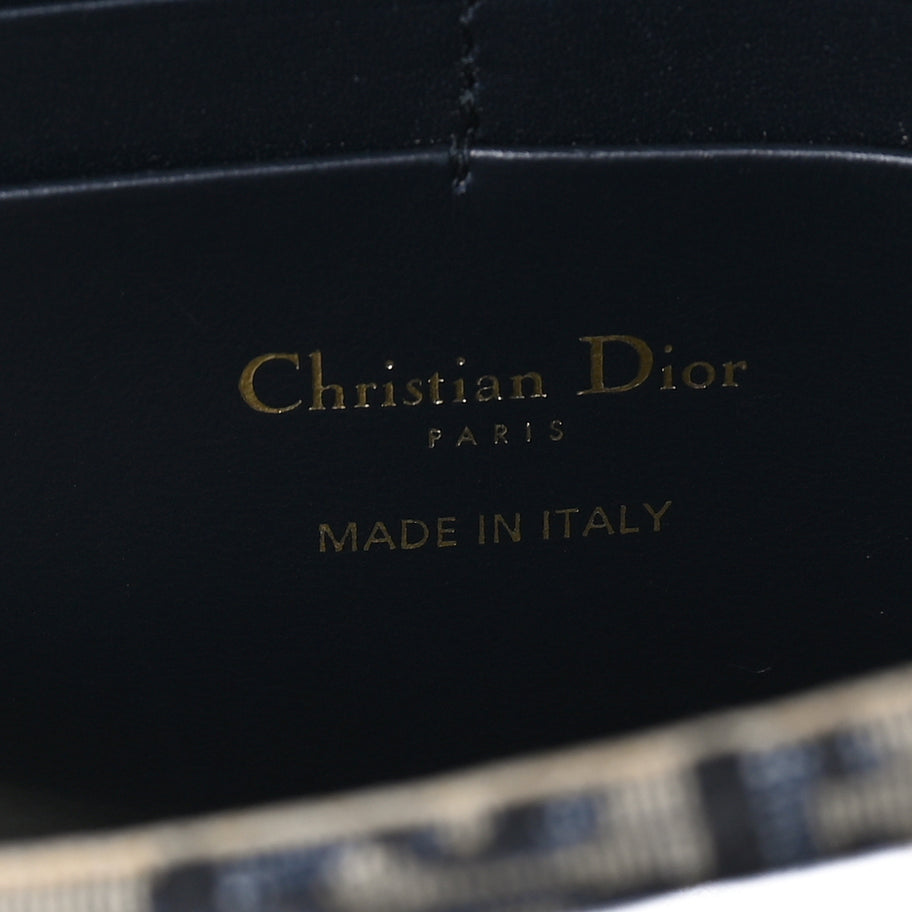 Christian Dior Oblique Saddle Chain Pouch  Blue Image 5