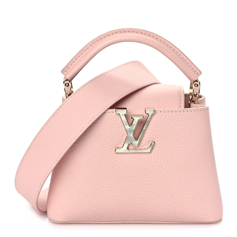  Louis Vuitton Taurillon Marble Capucines Mini Pink