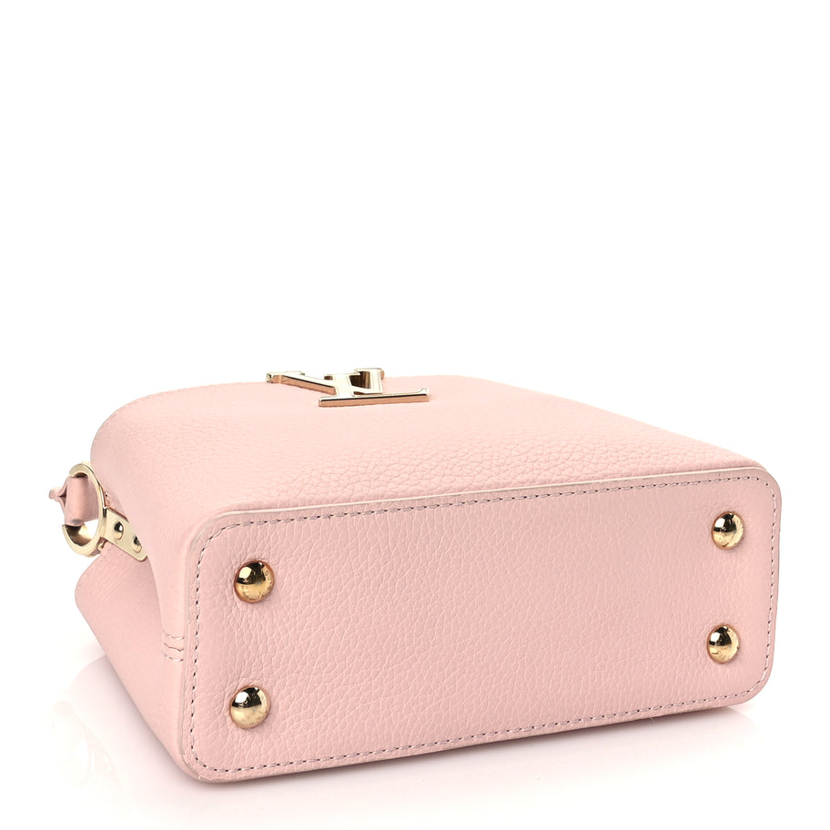 Louis Vuitton Taurillon Marble Capucines Mini Pink Image 3