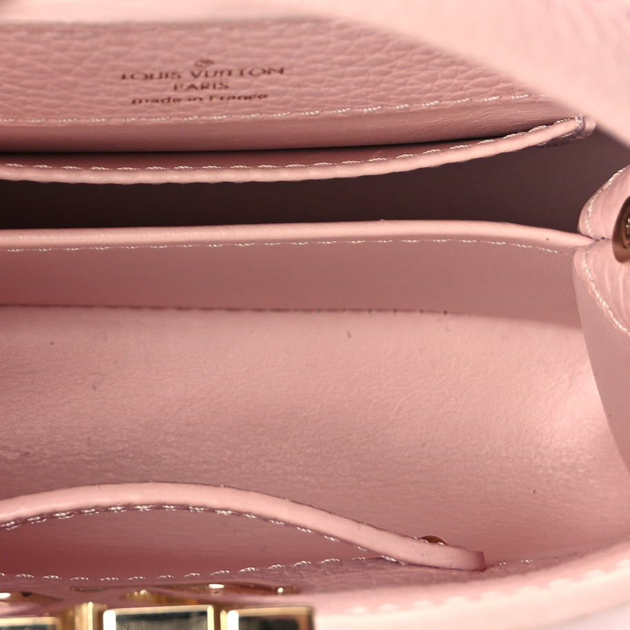 Louis Vuitton Taurillon Marble Capucines Mini Pink Image 4