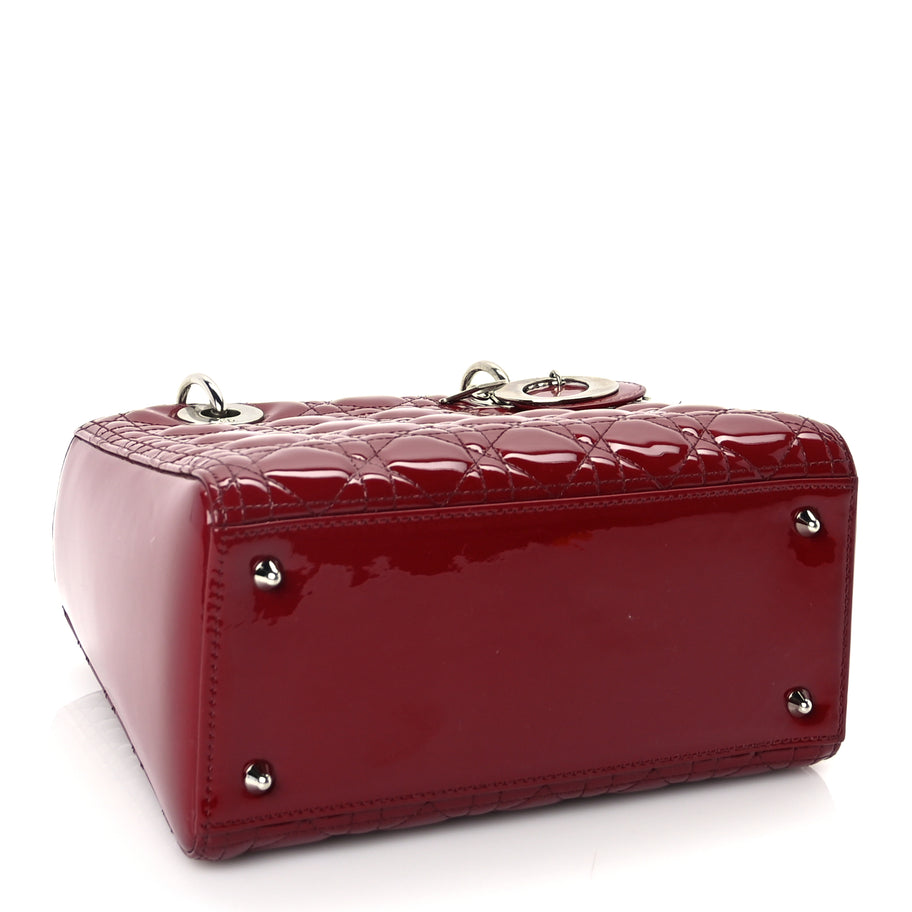 Christian Dior Patent Cannage Medium Lady Dior Red Image 3